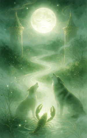 The Moon tarot card